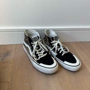 Vans high top - cheetah print